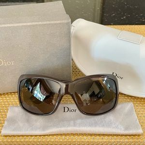Dior Oversized Sunglasses with Rhinestones